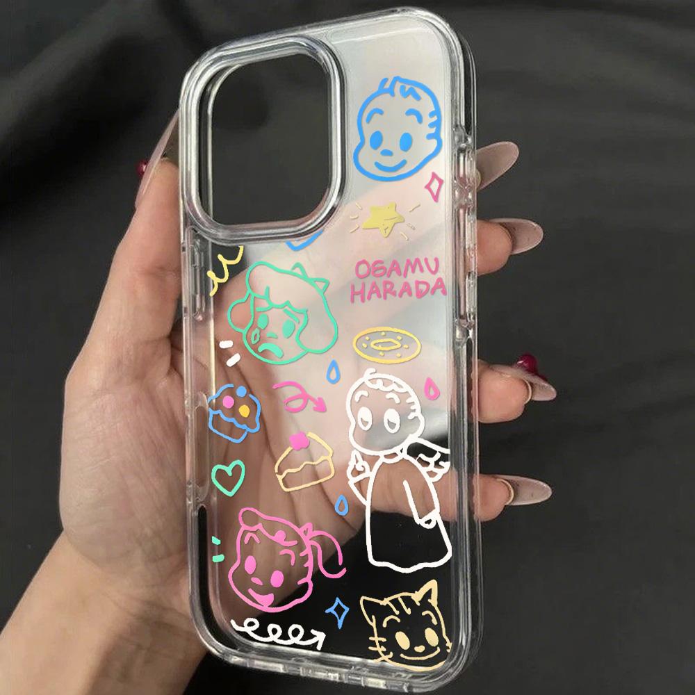 Acrylic Phone Case For iPhone 11 13 16 ProMax Case iPhone 13 14 15 ProMax 12 13 ProMax Case Samsung A55 A05S A54 A06 S22 A15 S23 A12 A22 A52S Cartoon