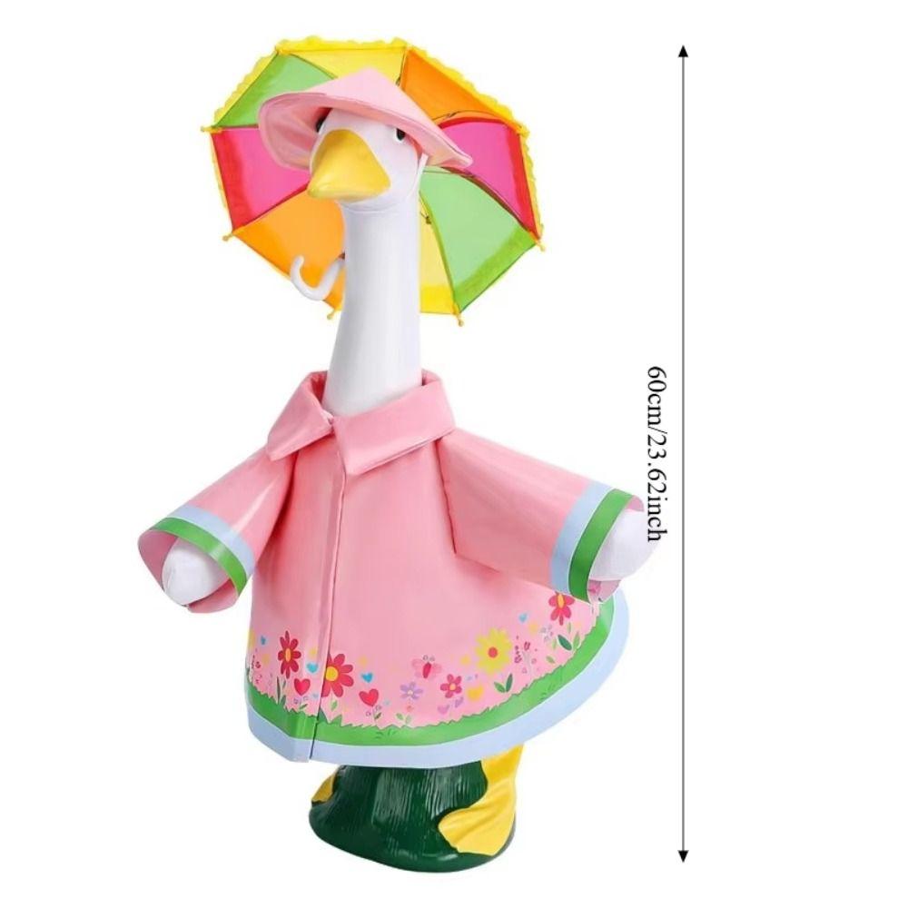 Raincoat Style Lawn Goose Costume Porch Design Garden Decoration Outfit Patio Decoration