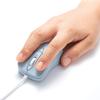 Sanwa Supply Wired 3 Blue Sky Mouse, Quiet, Buttons, LED, Compact, "IO Plus" Series, Blue, MA-IPYBS301BL