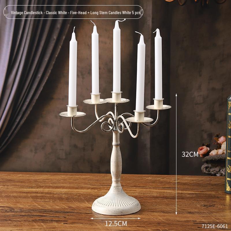 Винтажный французский подсвечник-украшение – Романтический европейский держатель для свечей для декора стола и фотосессий