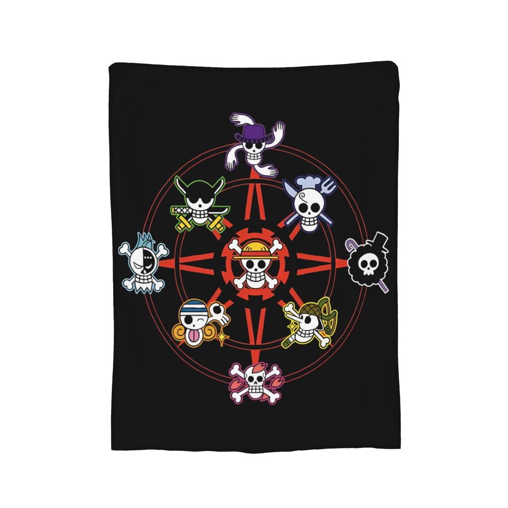 Одеяло аниме Луффи Фланелевый плед Постельное белье Диван Портативные Ультрамягкие Теплые Покрывала,