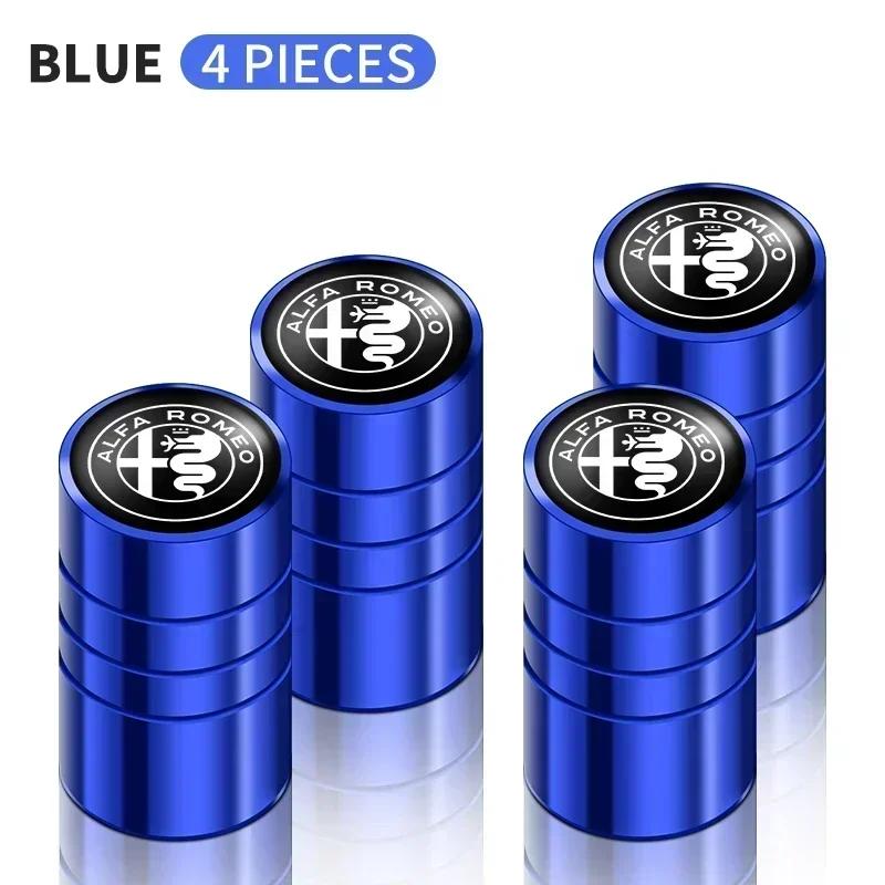 For Alfa Romeo 108 Car Sticker For Alfa Romeo 159 147 4Pcs Car Wheel Tire Valve Caps Cover Car Wheel Tire Stem Air Valve Caps For Alfa Romeo 4C 159