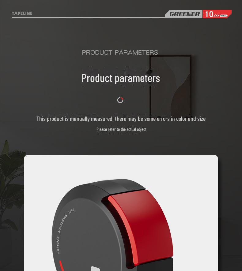 Износостойкая высокоточная рулетка Green Forest - 3 м/5 м Mini, с защитой от порезов