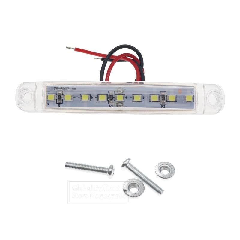 2x 9 светодиодов Белый + Янтарный + Красный + Зеленый + Синий 24 В Водонепроницаемые фонари Боковые габаритные фонари Задний указатель Стояночные огни Автобус/грузовик/прицеп/грузовик
