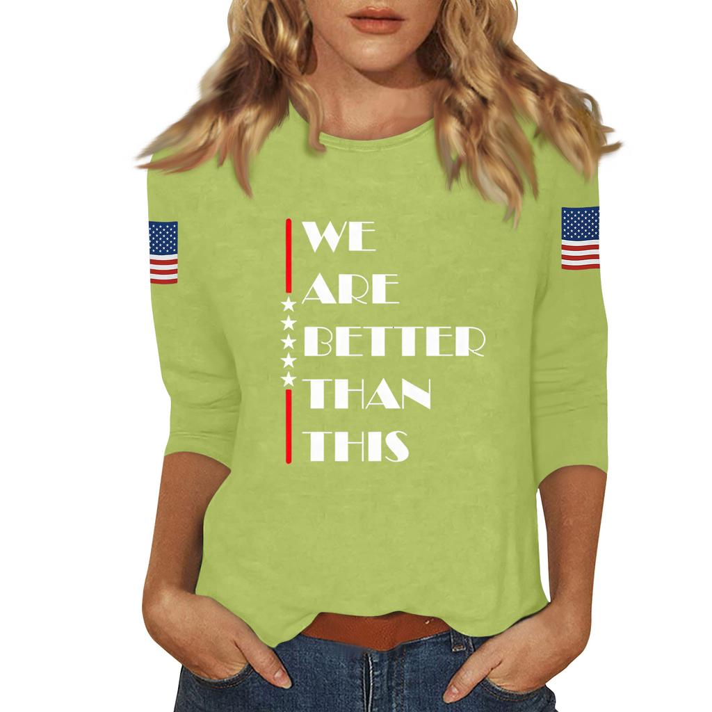 Women's Casual Fashionable Sexy Comfortable Neck Three-Quarter Sleeve Top