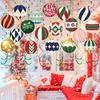 48 Pcs Christmas Hanging Swirls Decorations Light Bulb Snowflake Ceiling Garland for Home Office Mall Winter Holiday Decor