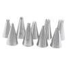 9 шт., насадки для крема с открытой звездой, набор для украшения торта, металлические наконечники для кондитерских мешков