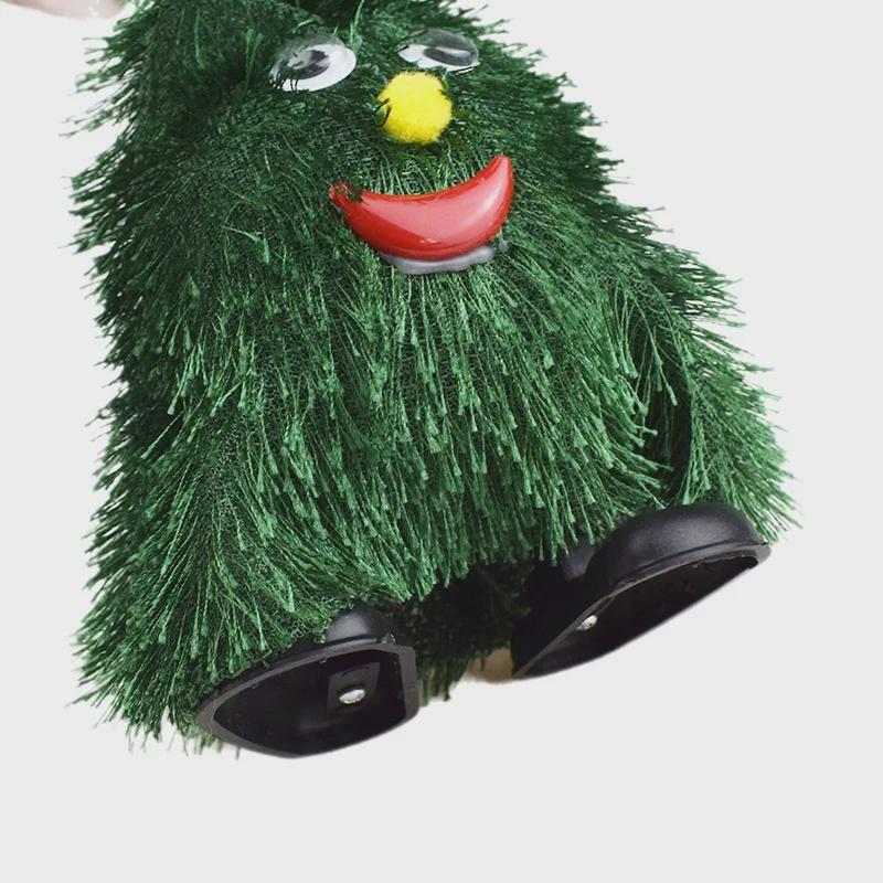 Электрическая качающаяся новогодняя игрушка-шапка с огнями и колокольчиками