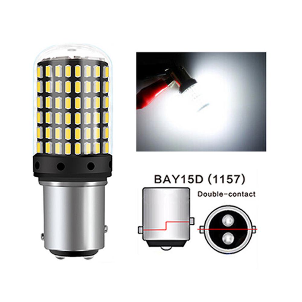 Kebidu T20 7440 W21W 1157 BAY15D Автомобильные светодиодные лампы 1156 BA15S P21W P21-5W 3014 144 Smd без ошибок Canbus указатель поворота стоп-сигнал