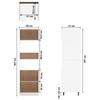 Lyon Built in Refrigerator Cabinet in Smoked Oak 60 x 57 x 207 cm Engineered Wood