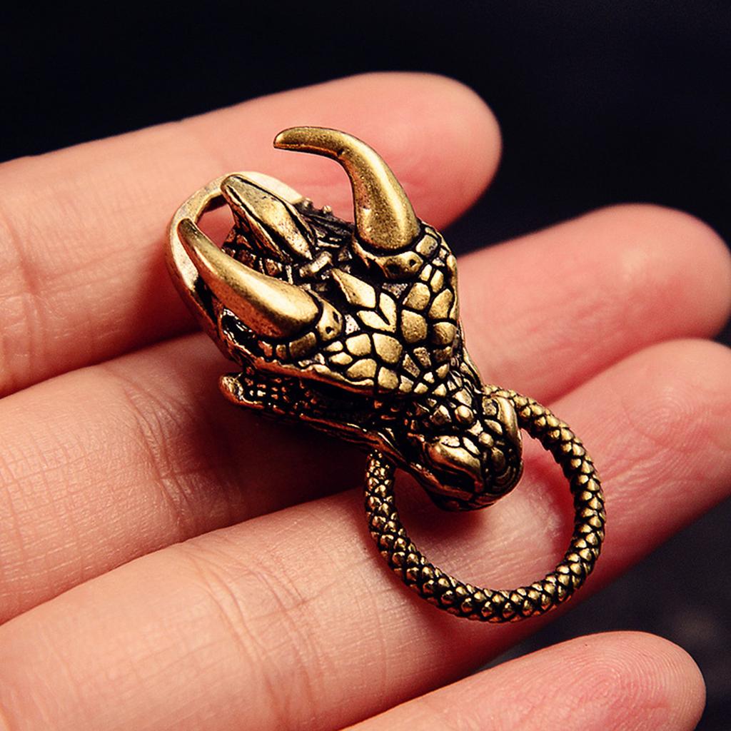 Traditional Chinese Dragon Brass Keychain Pendant For Personalized Accessories And Cultural Gifts