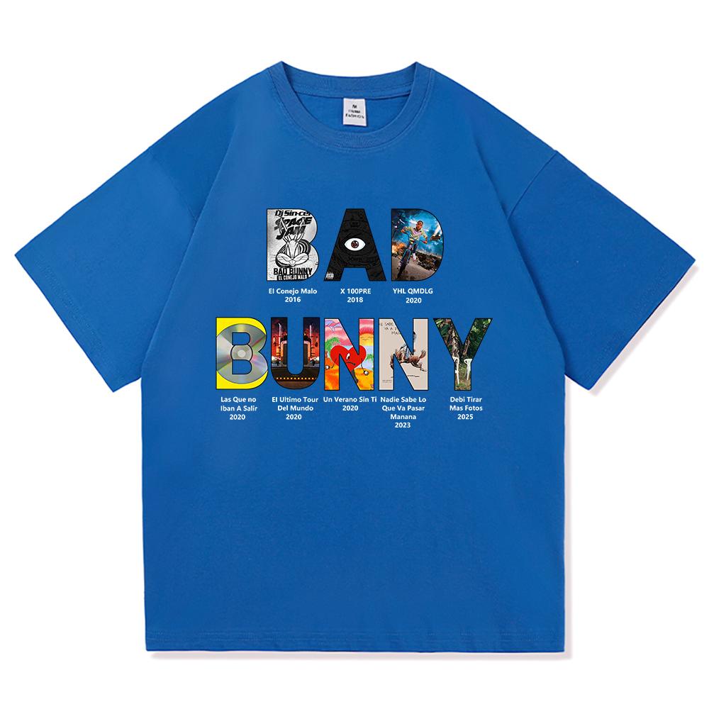Футболка Bad Bunny 2025, модная мужская/женская винтажная футболка с забавной лягушкой Debí Tirar Más Fotos