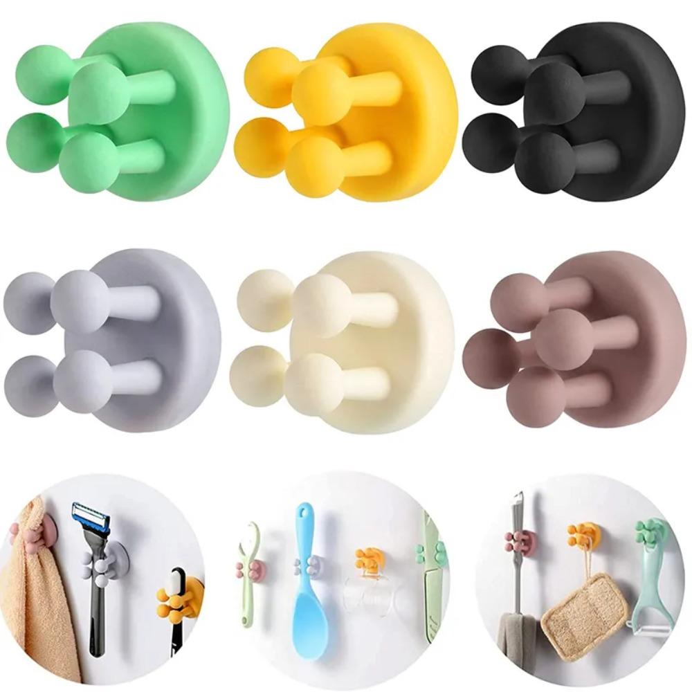 Silicone Toothbrush Holder Self Adhesive Shower Shaver Holder Must-have Storage Rack  Hanging Key