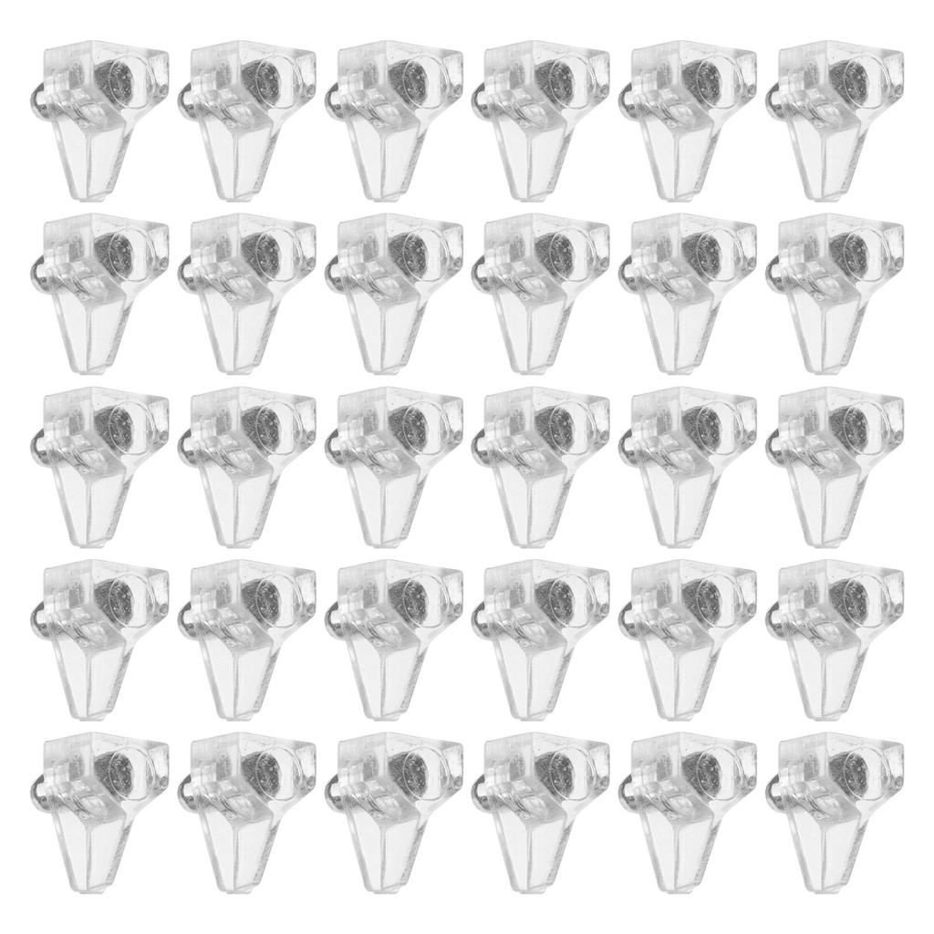 100Pcs Shelf Bracket Pegs Versatile Plastic Shelf Support for Cabinets Furniture Display Cabinets Glass Shelves Bookcases