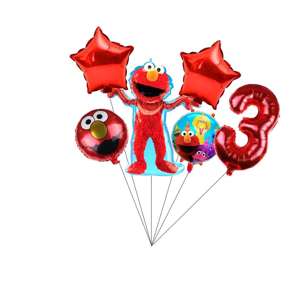 Birthday Balloon Party Decoration SEsame-Streets Theme Plates Cake Toppers Banner For Kids Birthday Party Supplies Baby Shower