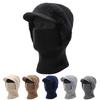 Autumn Winter Knitted Hat Scarf One-Piece Velvet Two-Piece Cap Warm Face-Covering Cold-Proof Wool Cap