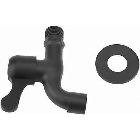 Black 304 Stainless Steel Wall Mounted Garden Faucet for Bathroom Package(1/2 Caliber)