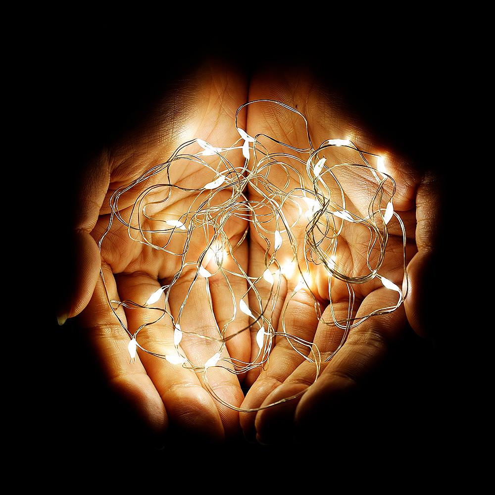 Светодиодная гирлянда, гирлянда, гирлянда, работающая от батареек, мигающая лампа, рождественская свадьба, вечеринка, фестиваль, подарочная коробка, украшения, лампы