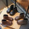 Girls' Boots Children's Martin Boots Autumn and Winter Baby Girls' Shoes Short Boots Plus Cashmere Cotton Shoes