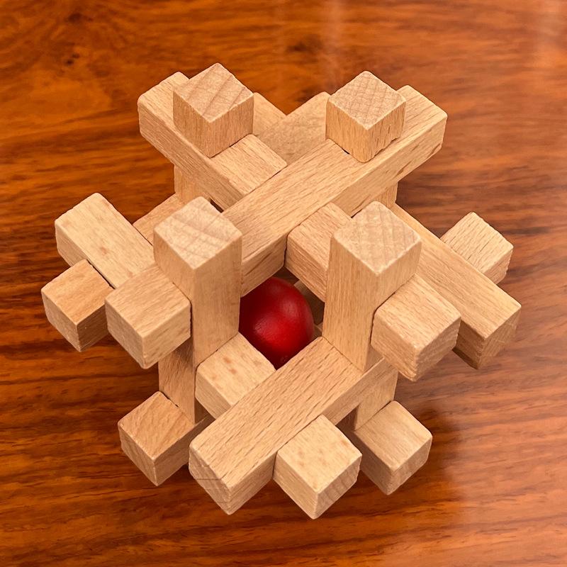 Детская Монтессори 3D-игра-головоломка Разблокировка игрушек Развивающие игрушки для взрослых IQ Деревянный замок Kongming Замок Luban