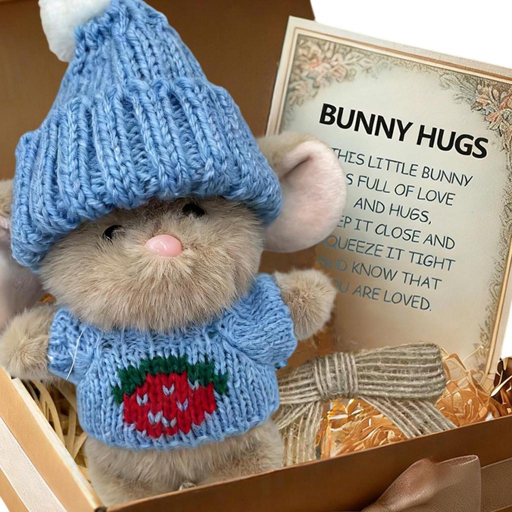 Portable Hugging Companion Doll Stuffed Bunny Toys for Girls Kids Birthday Christmas Easter Valentines Day Small Stuffed Toys