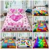 Комплект постельного белья с 3D красочным принтом для детских игрушек, пуховые пододеяльники, наволочки, очень большое полноразмерное постельное белье AU, украшение для дома