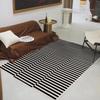 Simple Black Stripe Living Room Decoration Carpet Ins Nordic Bedroom Bedside Plush Non-slip Mat Luxury Study Cloakroom Soft Rug