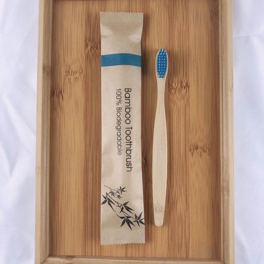 100 шт. Бамбуковых мануальных зубных щеток с мягкой нейлоновой щетиной - Бережные к чувствительным зубам и деснам, Глубокая очистка для ухода за полостью рта для ежедневного использования