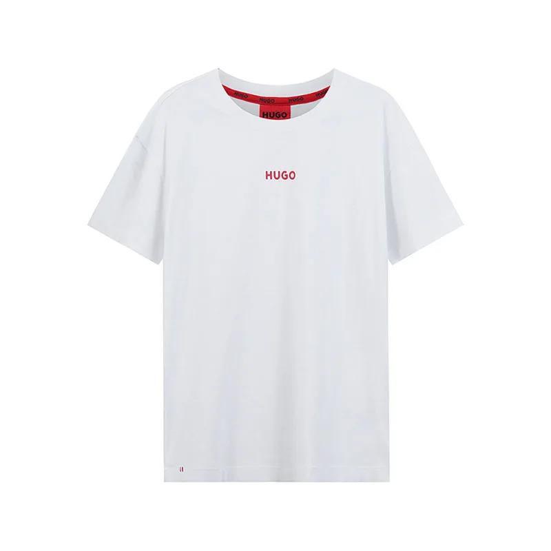 2024 Летняя мужская женская футболка, дизайнерская трендовая футболка с принтом HUGO, короткий рукав, хлопковая футболка, брендовая футболка, верхняя одежда больших размеров