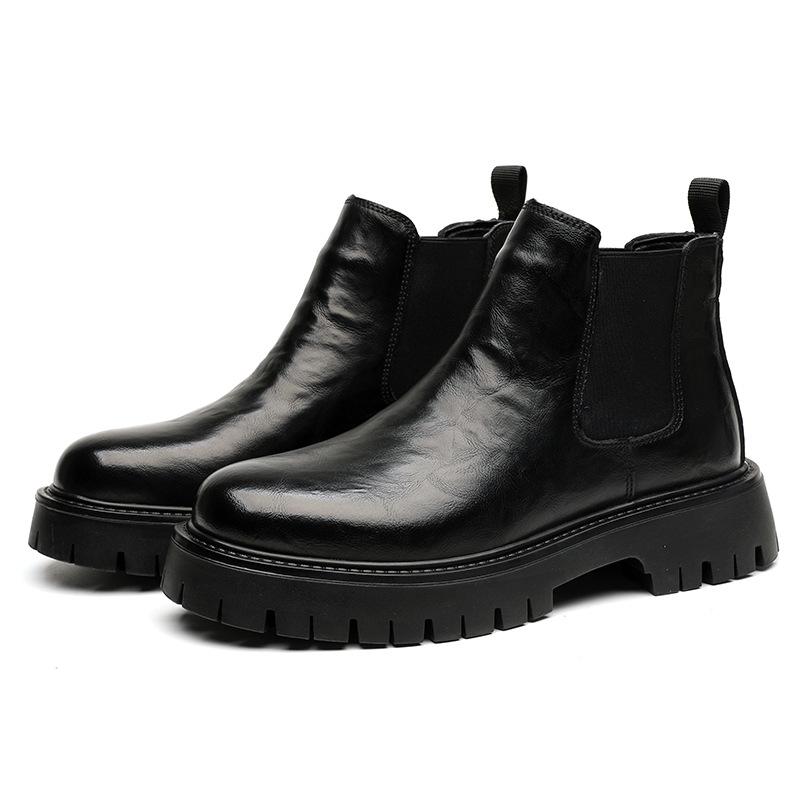 Chelsea Martin boots men's 2025 winter new high-top fashion platform one-pedal tooling cotton shoes men's 2116-R