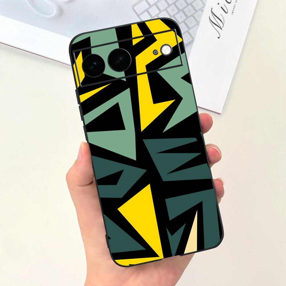 For Google Pixel 7 Pro Case Soft SIlicone Phone Case For Pixel7 Google 7Pro Bumper Cute Fashion Cartoon Cover Cat Moon Night Bag