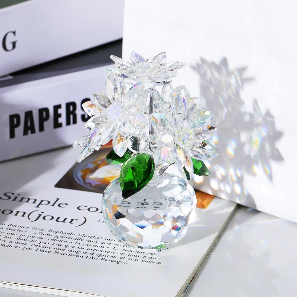 K9 Кристалл Цветок Лотоса Украшения Прозрачный Цветок Лотоса Фэн-Шуй Домашнее Украшение Цветок Лотоса Подарок для Женщин Друзья Мамы Популярный Подарок На День Рождения Новый