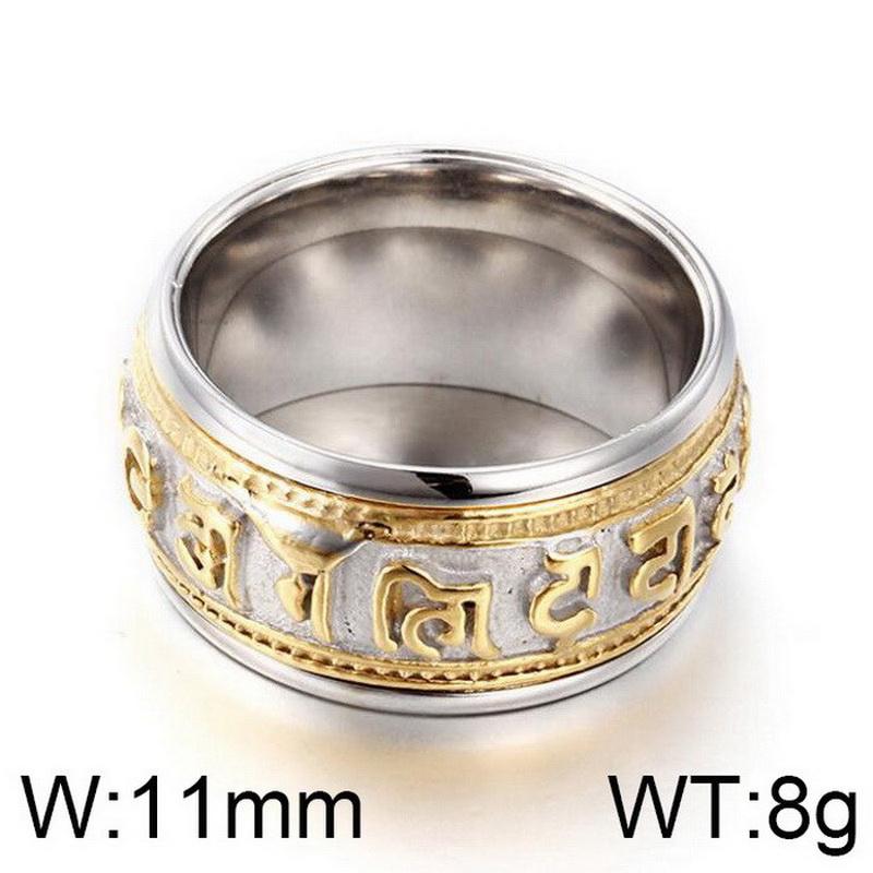 Casual Men's Stainless Steel Rings Sanskrit Rune Inspired Vintage Ring Court Finger Ornaments Fashion Jewelry Party Gifts