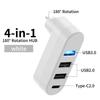 Поворотный на 180 градусов ХАБ 4 порта USB C Адаптер USB3.0 2.0 Type C 2.0 Передача данных Зарядная Док-станция для Ноутбука Телефона