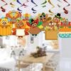 54 Pcs Turkey Cutouts Thanksgiving Cut-Outs Fall Decor for Bulletin Board Classroom Party