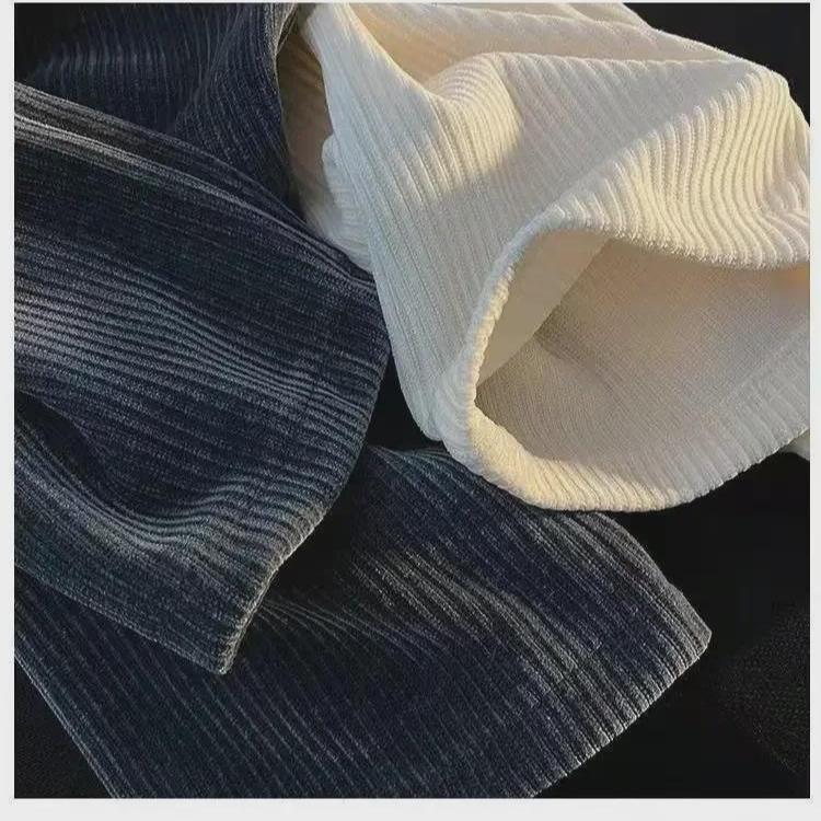 Men's and Women's Wide-Leg Corduroy Sweatpants - Spring/Autumn Drawstring Casual Loose Fit