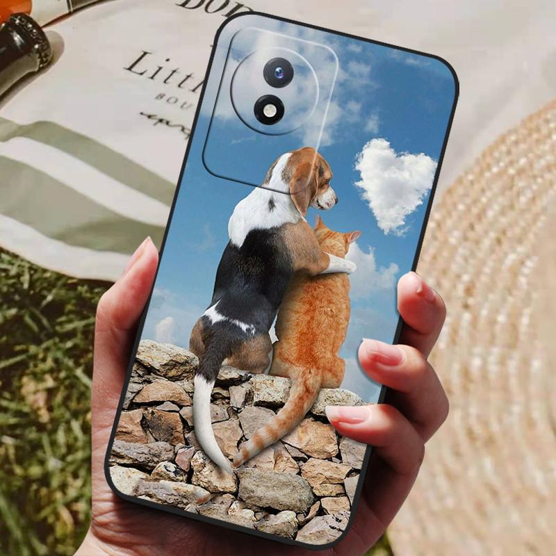 Чехол для Vivo Y02S V2203 Мягкий ТПУ Силиконовая Задняя Крышка для Vivo Y02 V2213 Y02 Y 02S 4G 2022 Чехлы для Телефона Защитный Модный Coque