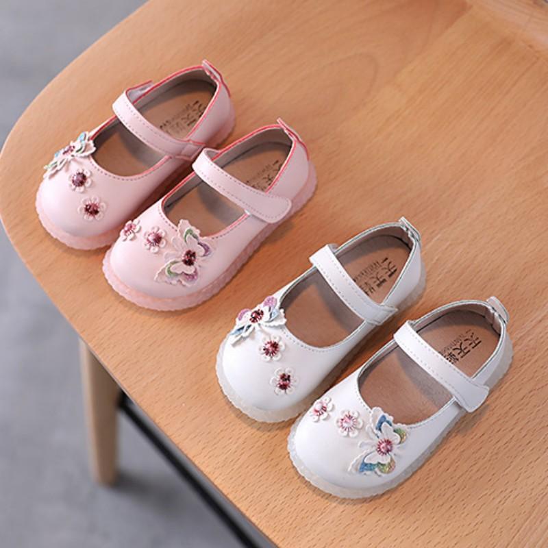 Детская обувь весна осень принцесса девушки кожаные туфли детская мягкая подошва нескользящая обувь для девочек симпатичная PU детская обувь Zapatos Niña