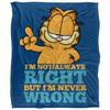 Garfield Never Ever Wrong Silky Supersoft Blanket