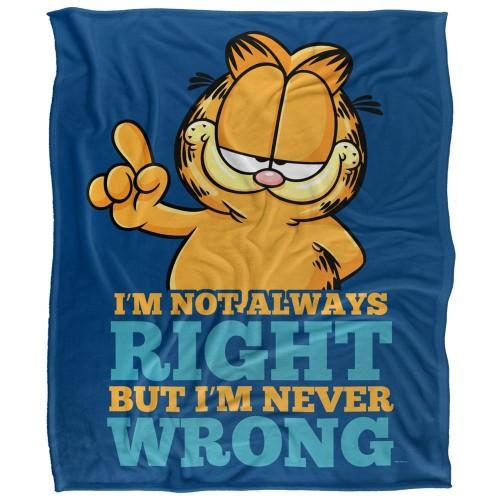 Garfield Never Ever Wrong Silky Supersoft Blanket