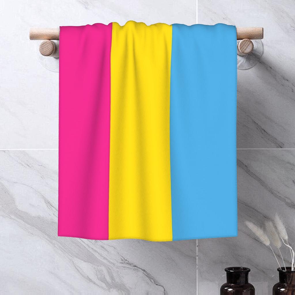 Pansexual Pride Flag Soft Face Towel Quick Dry Pool Bath Cotton Towels Absorbent Quick