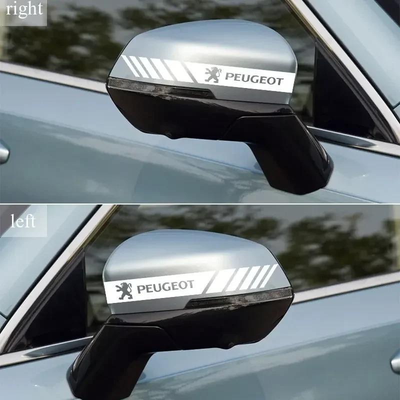 For Peugeot 2Pcs Car Styling Rearview Mirror Decal Stickers Car Styling for Peugeot 5008 4008 3008 207 308 408 307 508 GT Auto