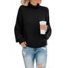 Turtleneck Sweater Women's Autumn and Winter Knitwear Loose Solid Color Large Size Commuter Top Women 817