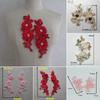 Embroidery Polyester Mesh Three-Dimensional Sticky Flower Sewing Pair Flower Collar Lace Diy Decoration With Clothing Accessories