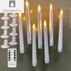 Pack Of 9 Flameless LED Candles Suction Cups Remote Battery Operated Taper Candle New Year Wedding Home Decoration Night Light