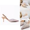 Heeled Sandals With Pearl Embellishments For Summer Wear