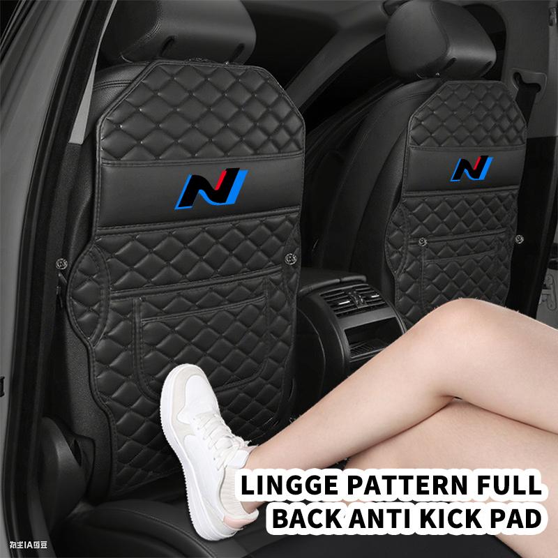 Car Anti Kick Pad Storage Pocket Seat Back Protector Kick Mat For Hyundai GDi i10 I10 N Line Solaris Genesis Azera Santafe Equus u2