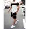Men's Casual Short Sleeve Set Unique New York Letter Print Short Sleeve Shorts 2 Pieces Fashion Outdoor Street Wear