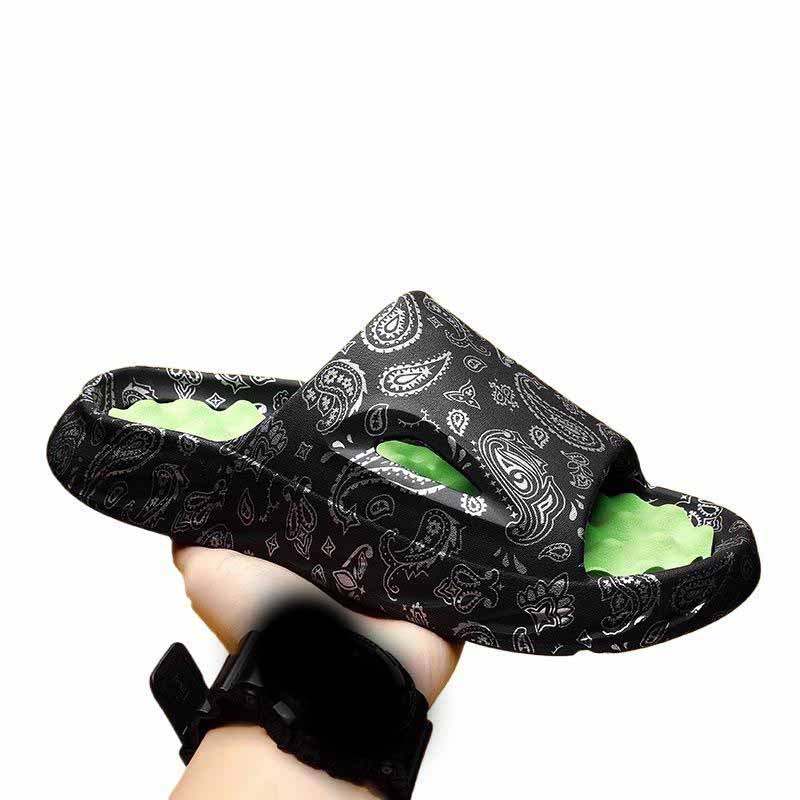 Summer Men's Women's Light Platform Massage Slippers Unisex Couple Sandals Beach Casual Slides Shoes Soft Sole Flip-flops