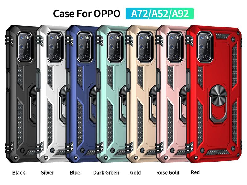 Чехол Fundas для OPPO A52 A72, противоударный защитный чехол-подставка с автомобильным кольцом, чехол для телефона для OPPO A92 A 52 72 92, бампер из ТПУ, чехол
